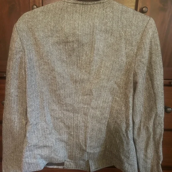 Tory Burch Tweed Lined Blazer Jacket Size 10 - Picture 4 of 9